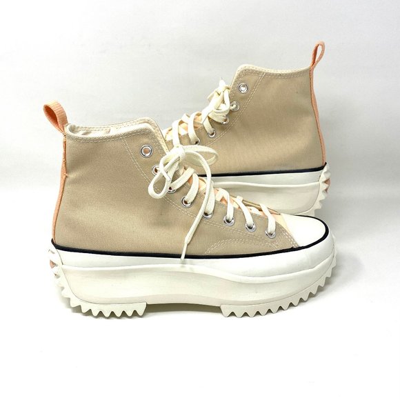 Converse RUN STAR HIKE HI Farro Sesame Crimson Tint Sneaker Women's Size 171121C - Picture 8 of 10